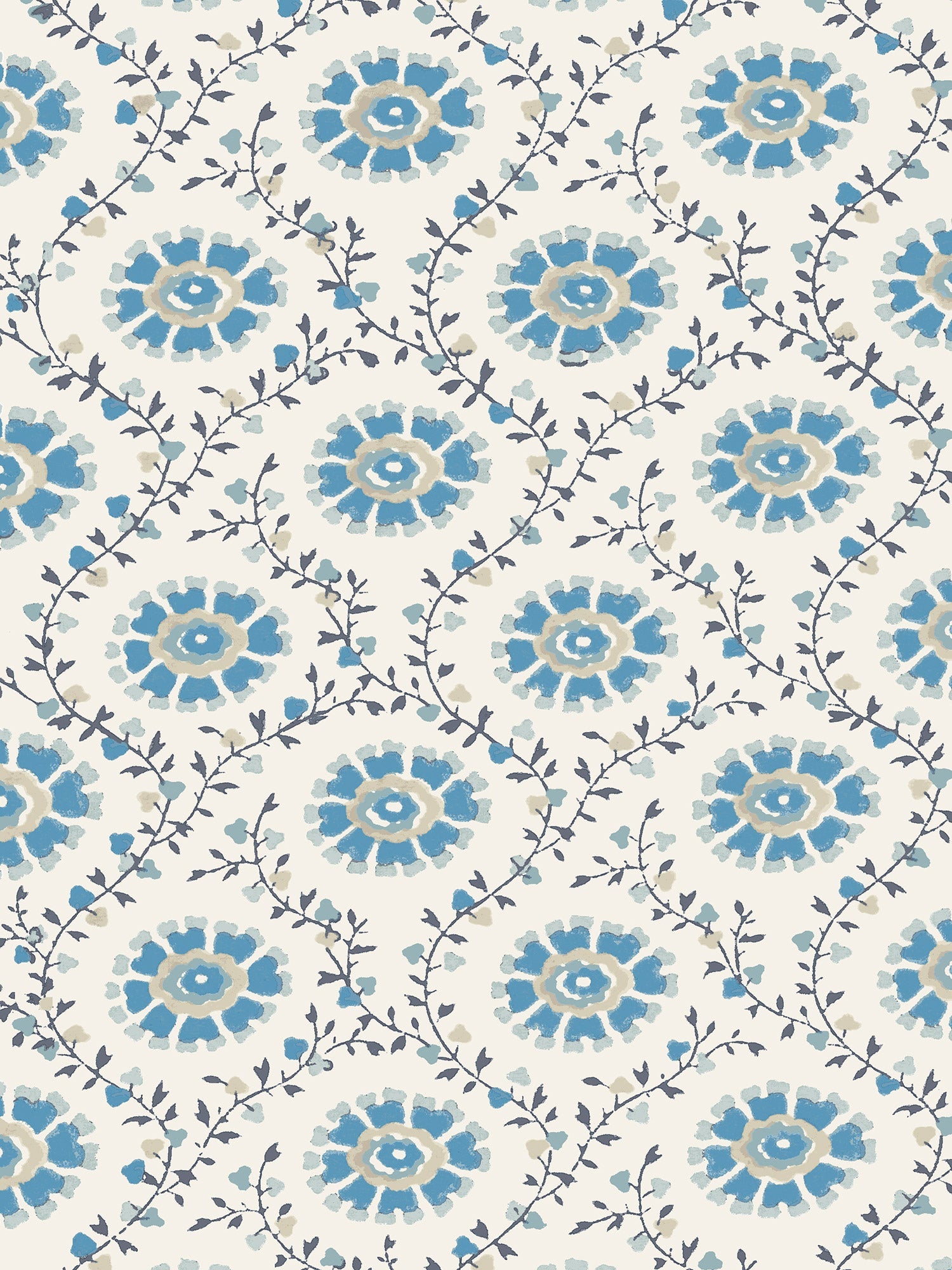 Floral Ogee Wallpaper