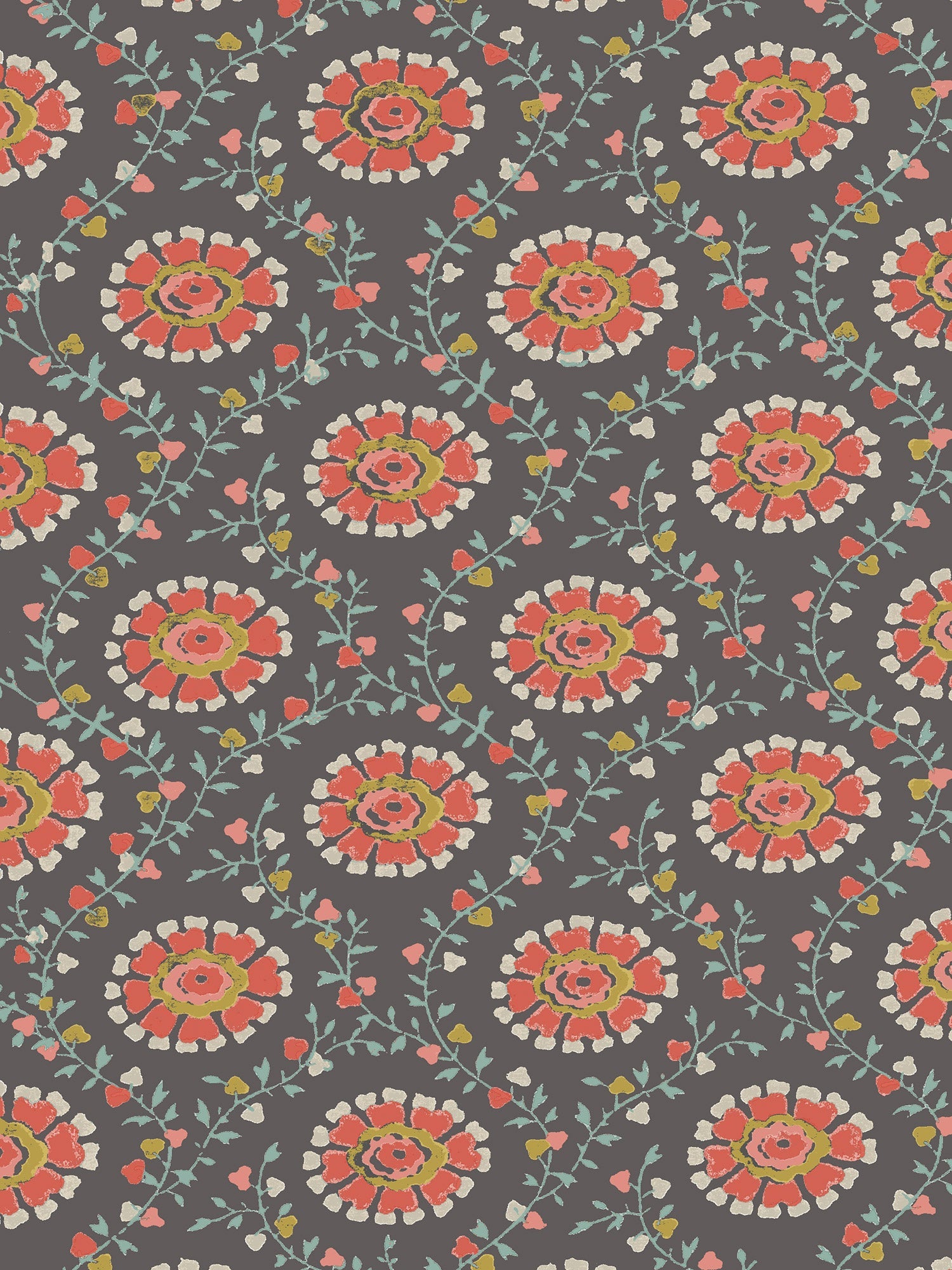 Floral Ogee Wallpaper