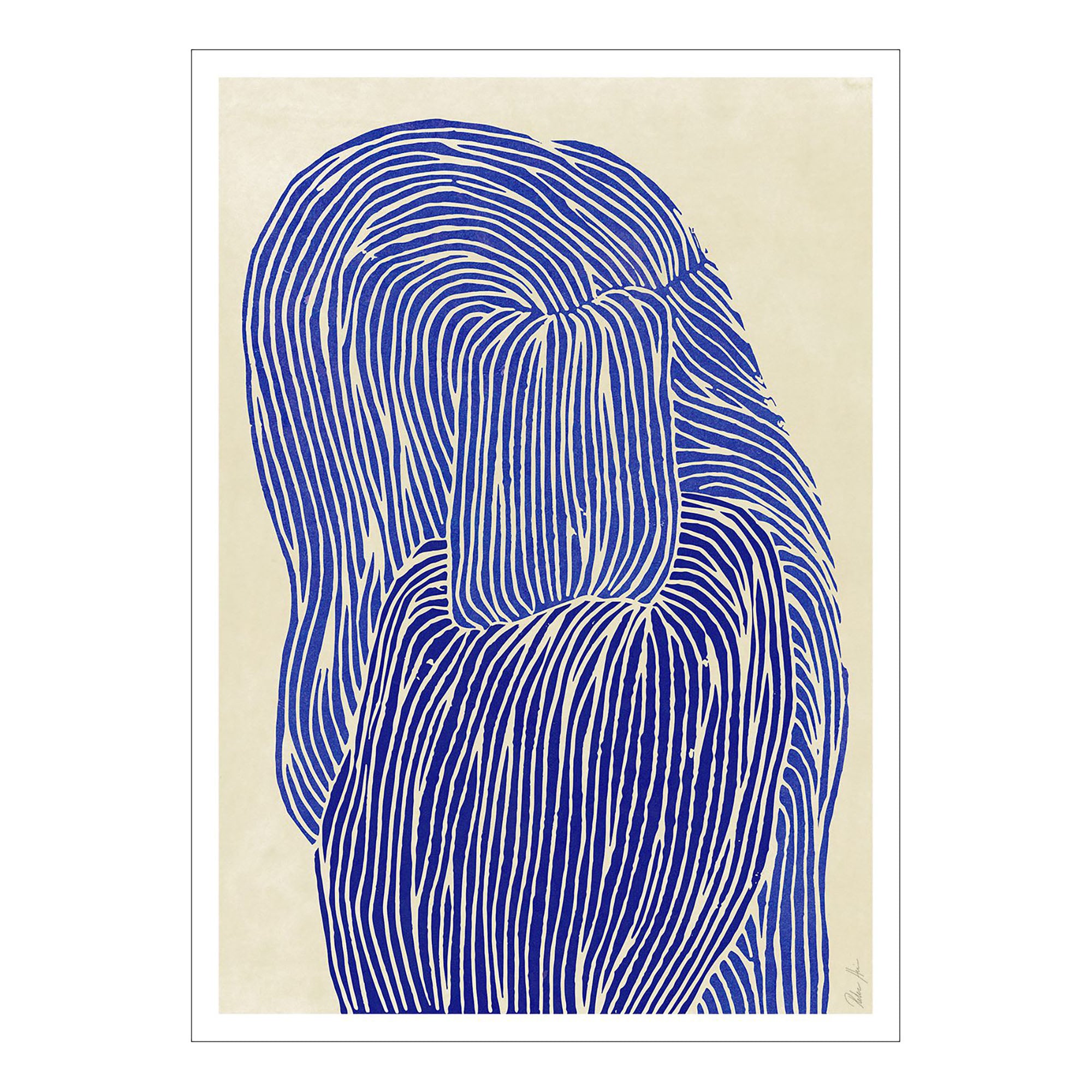 Deep Blue Print by Rebecca Hein