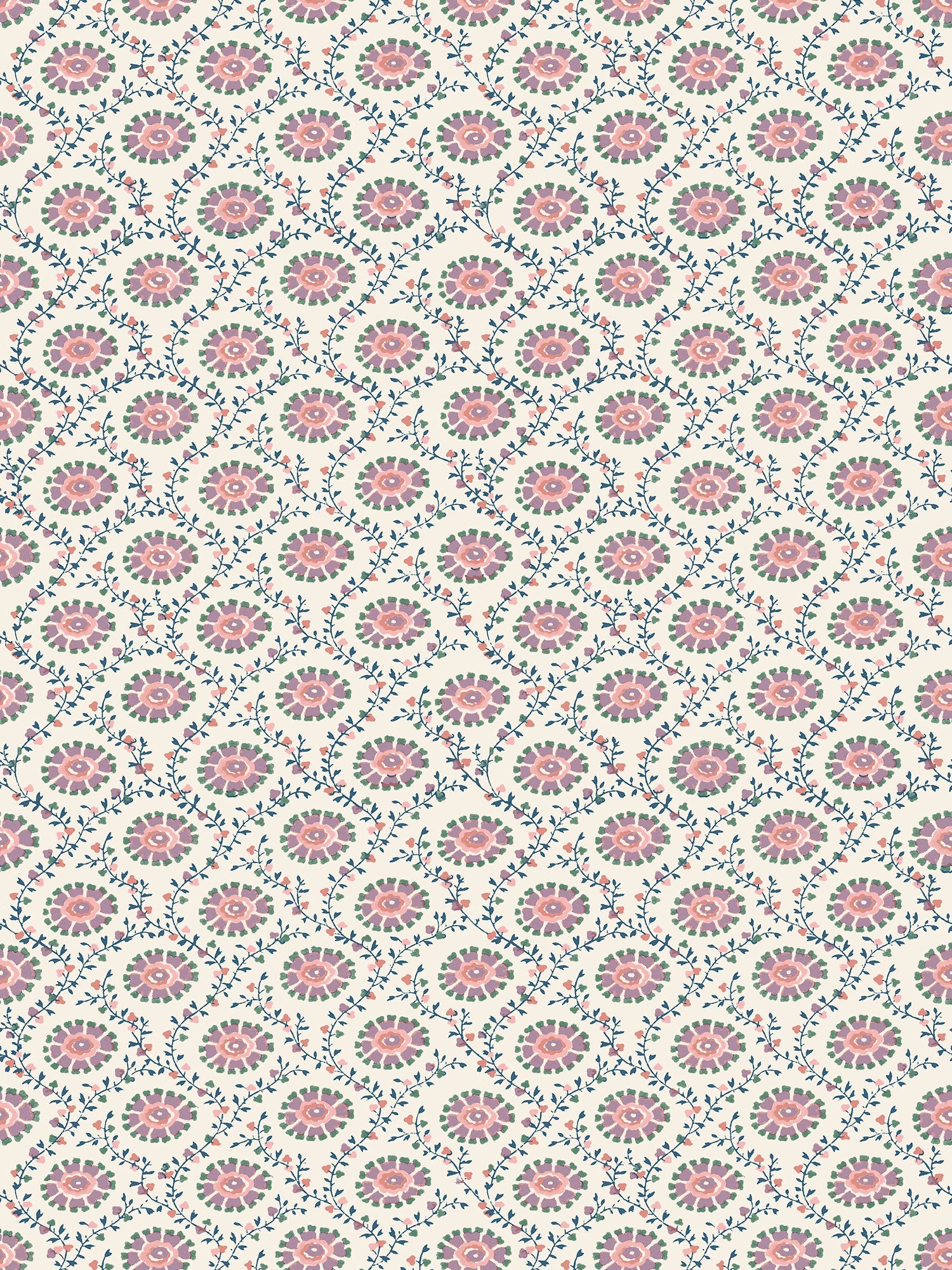 Floral Ogee Wallpaper