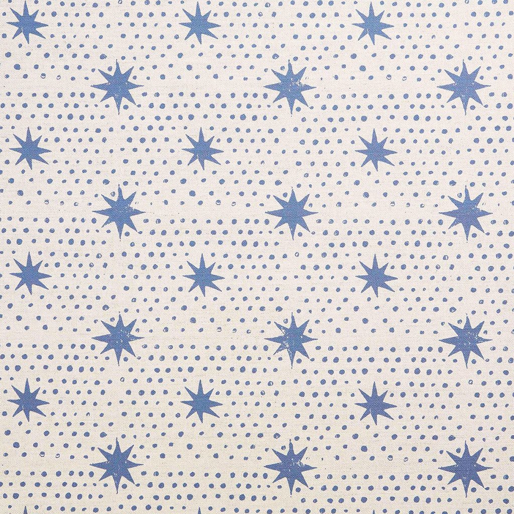 Spot & Star Printed Fabric Linen/Cotton Indigo
