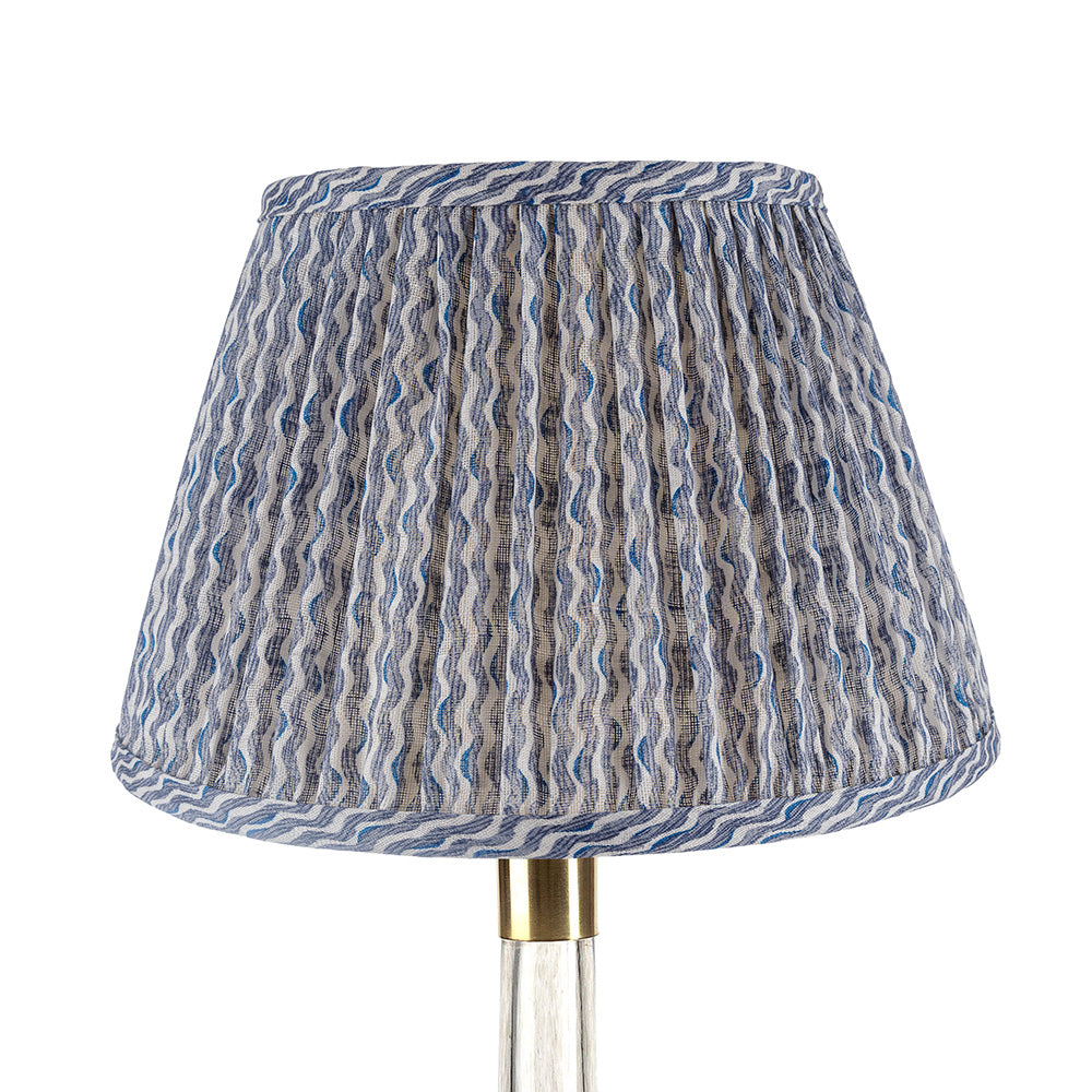 Popple Blue Linen Lampshade