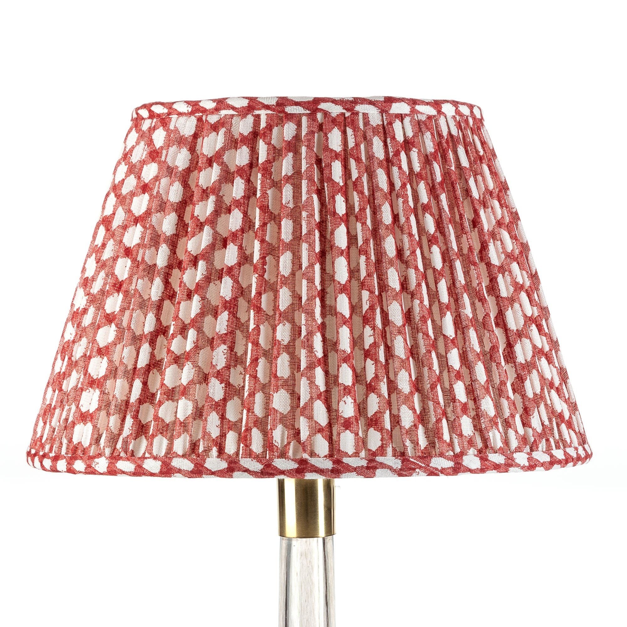 Wicker Red Linen Lampshade