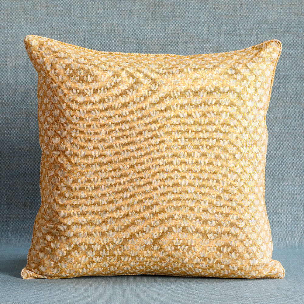Eythorne Yellow Cotton Cushion