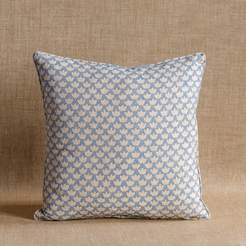 Eythorne Blue Cotton Cushion