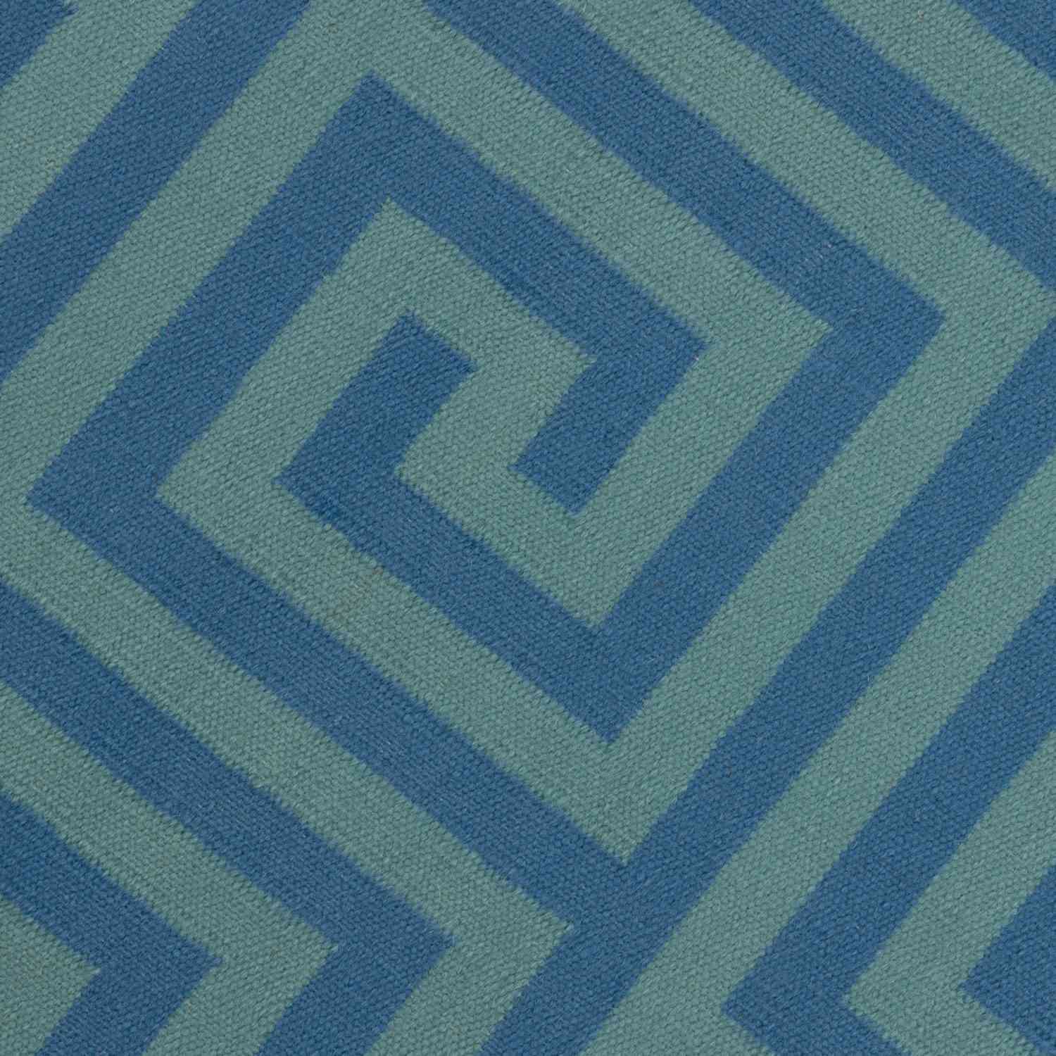 Meandros Blue NZ Wool Rug by Adam Furman