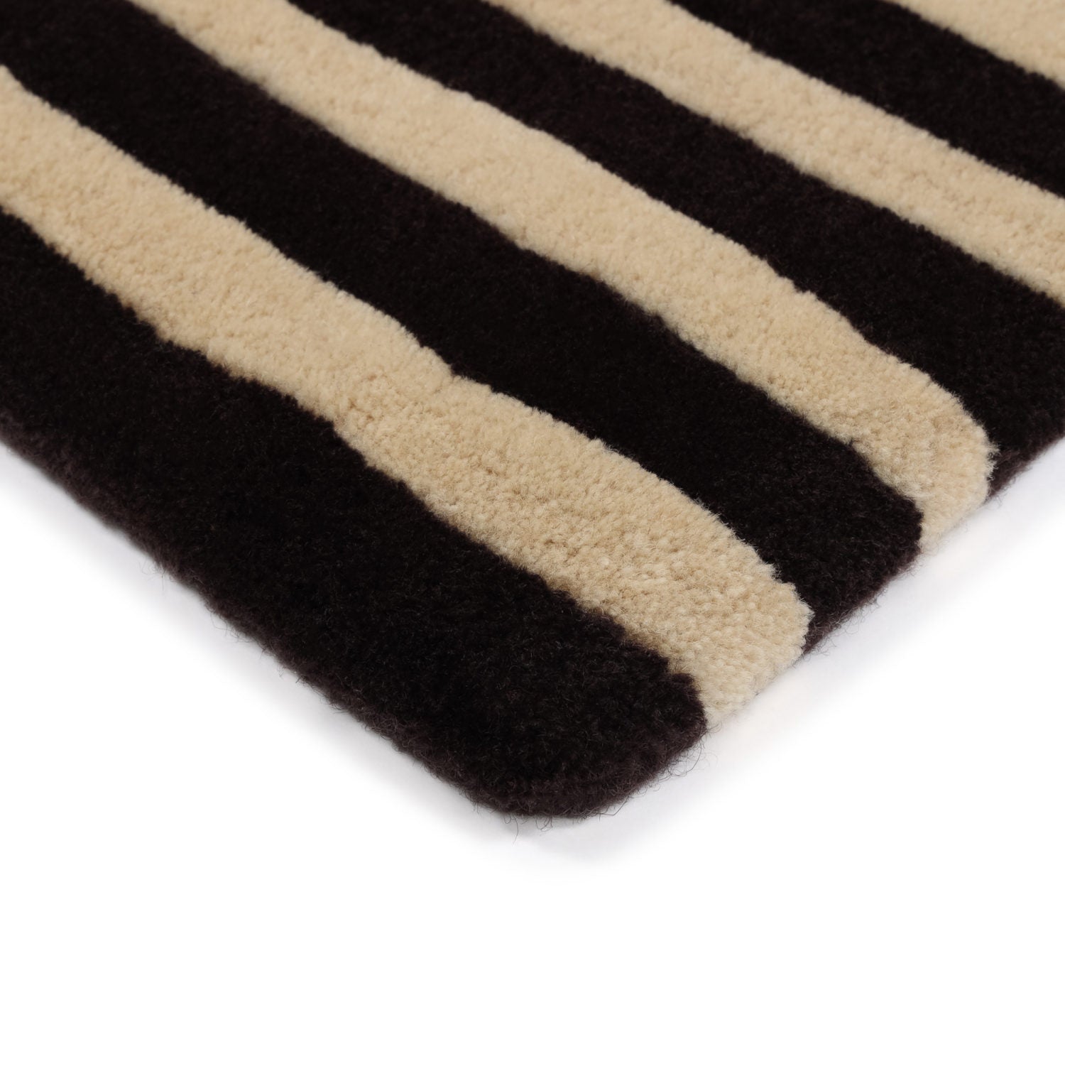 Melting Psychedelic Tufted Wool Rug | Cream & Brown | Designed by Henry Holland