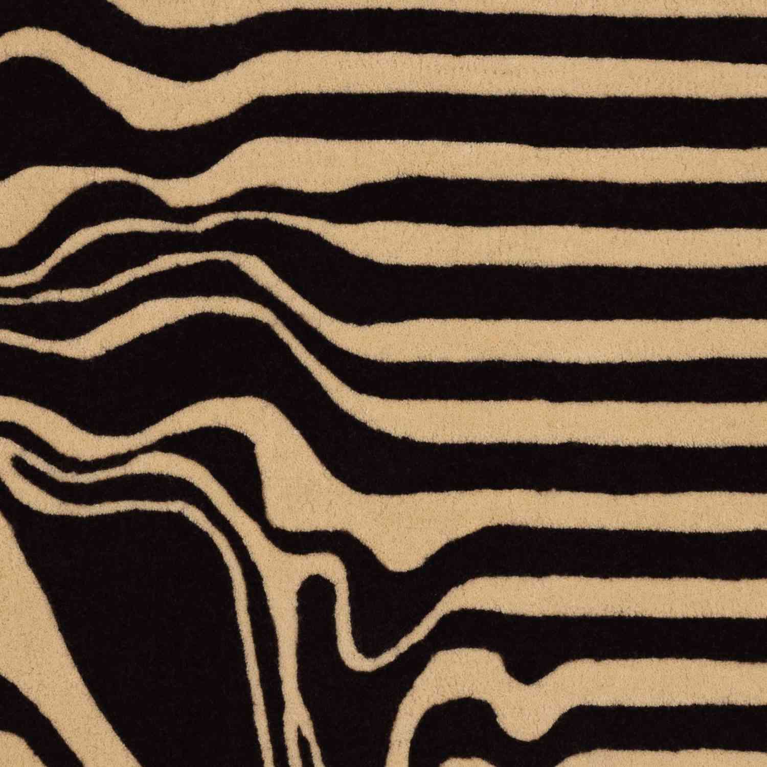 Melting Psychedelic Tufted Wool Rug | Cream & Brown | Designed by Henry Holland