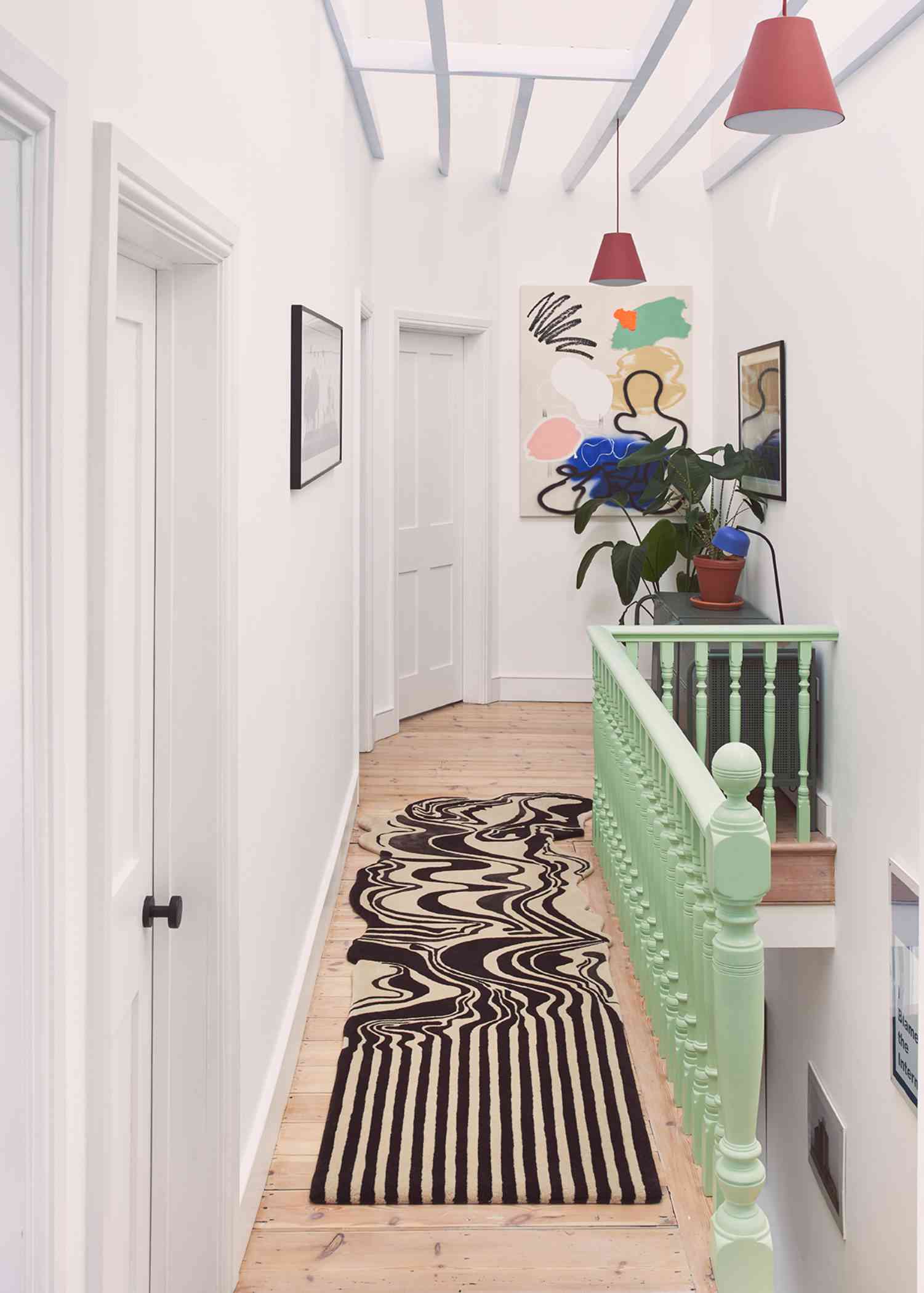 Melting Psychedelic Tufted Wool Rug | Cream & Brown | Designed by Henry Holland
