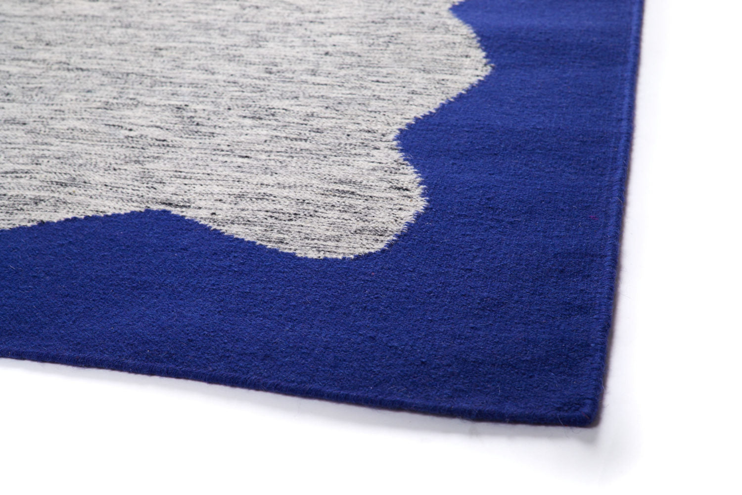 Portal Inverse in Blue Wool Rug by 2LG Studio