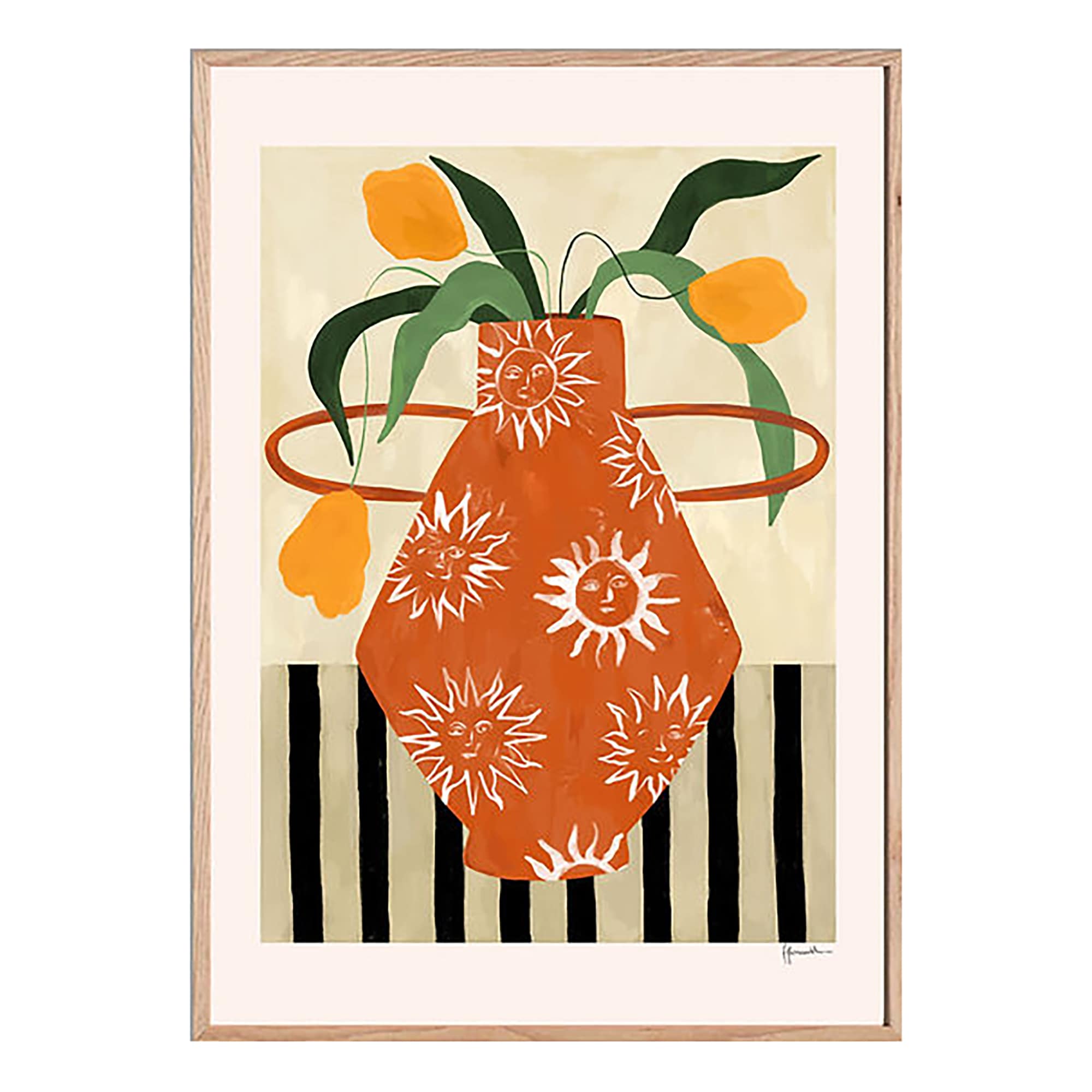 Yellow Flowers In Sun Vase