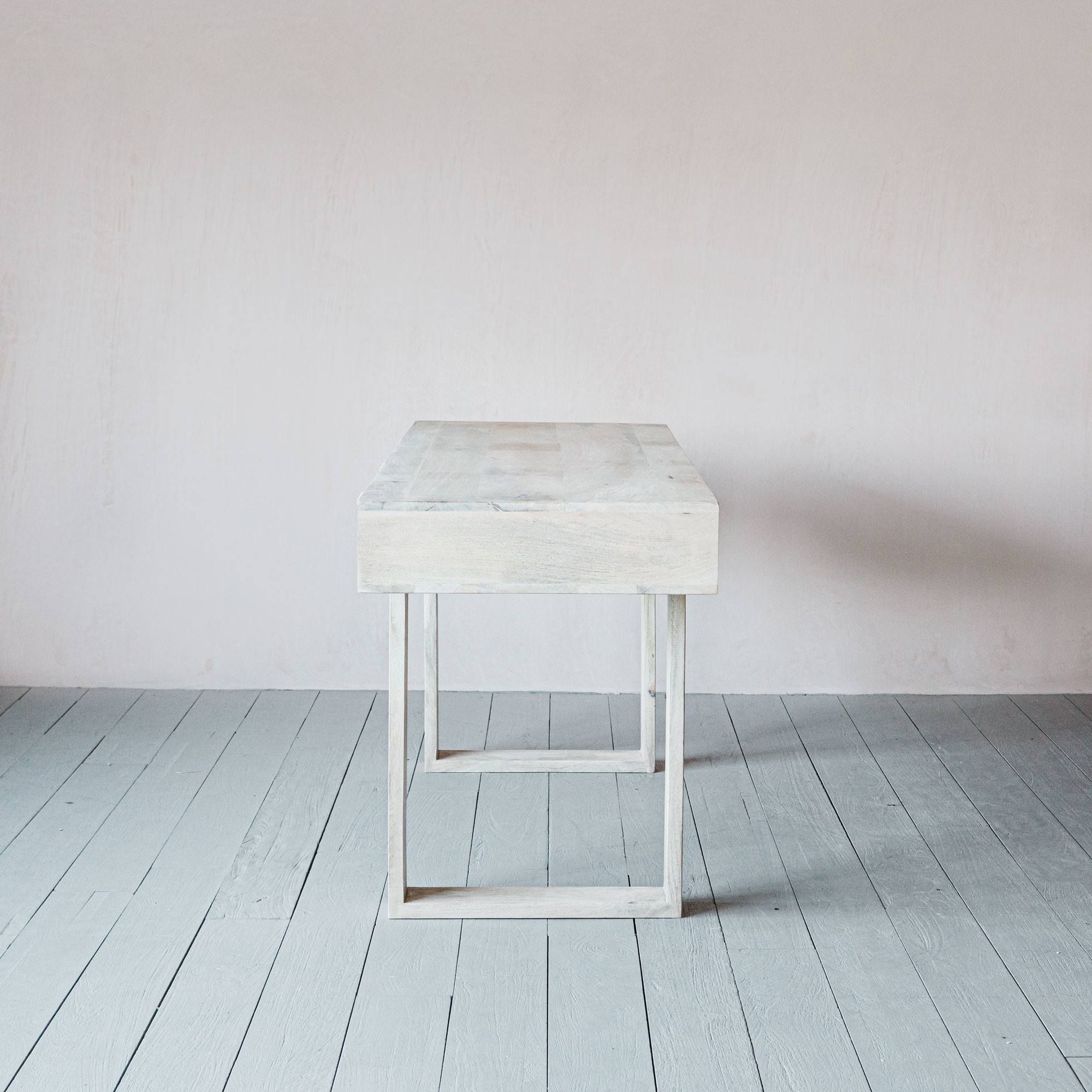 Esben White-wash Cane Desk
