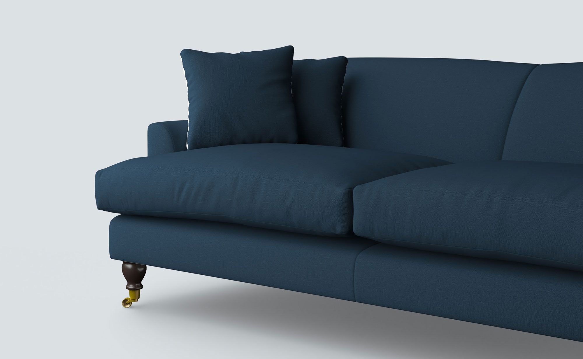 Clio Indigo Italian Linen Sofa