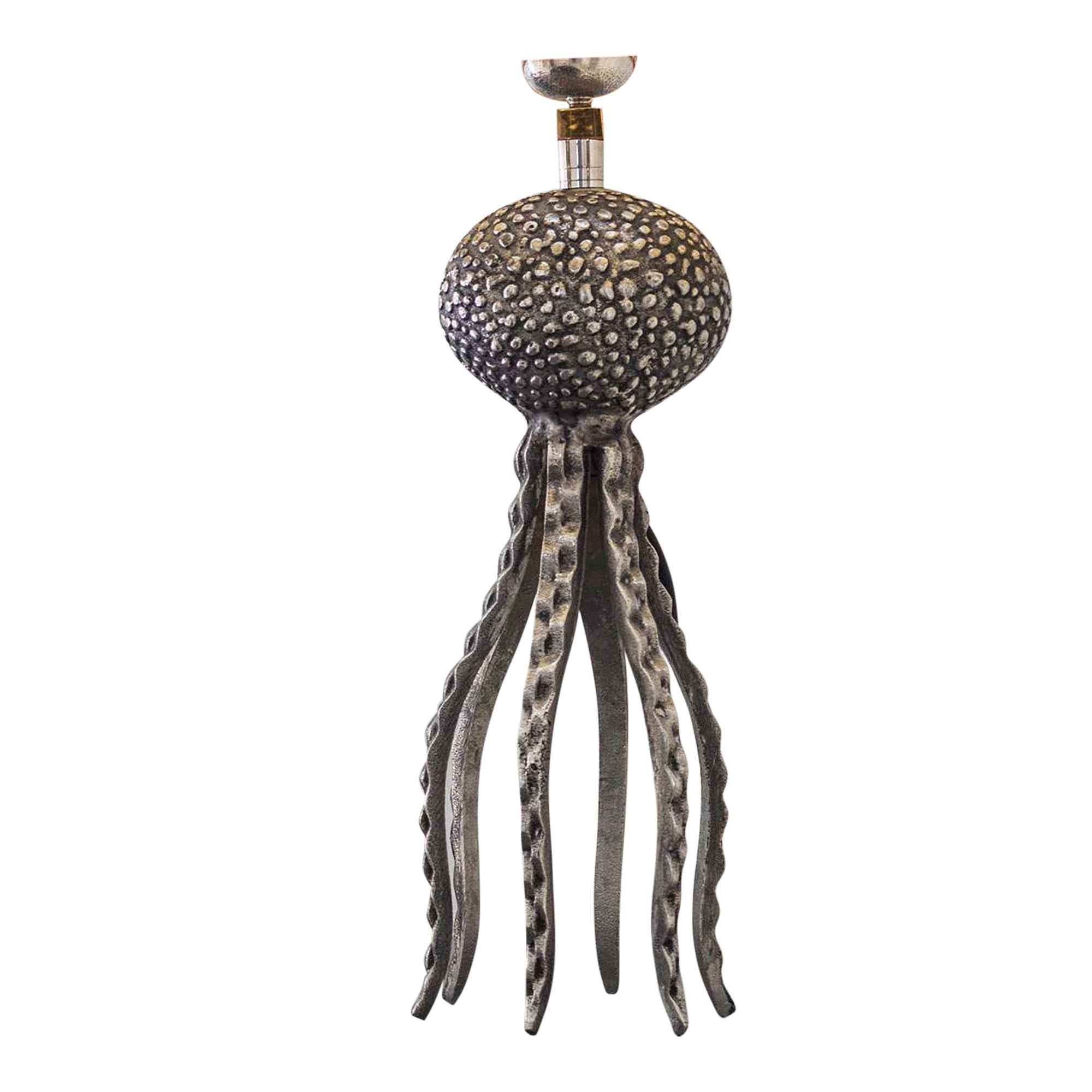 Otto Octopus Grey Metal Table Lamp