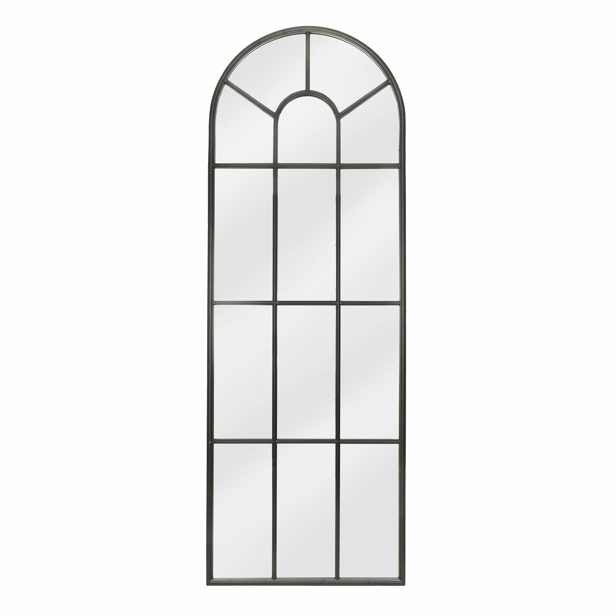 Fulbrook Black Steel Arched Mirror