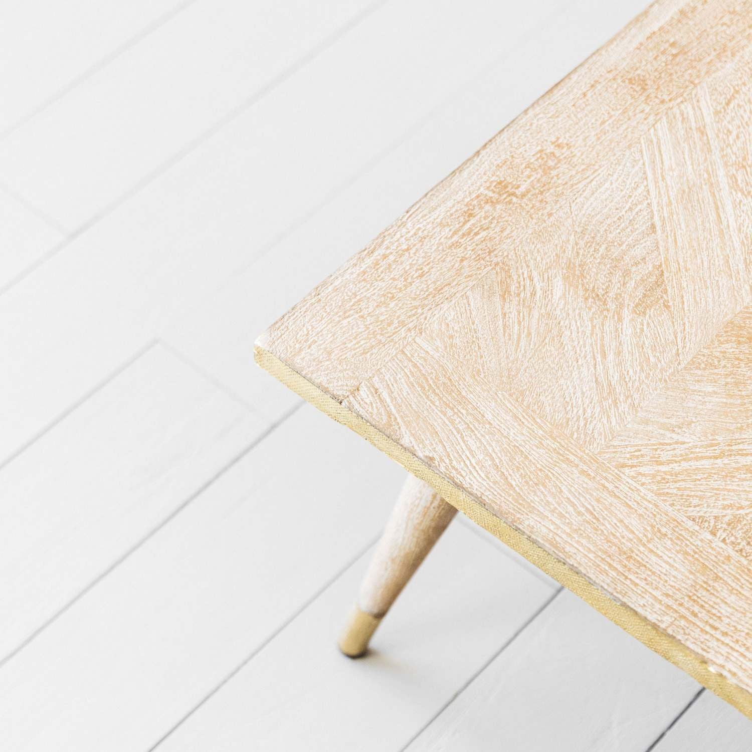 Theo White-wash Mango Wood Coffee Table