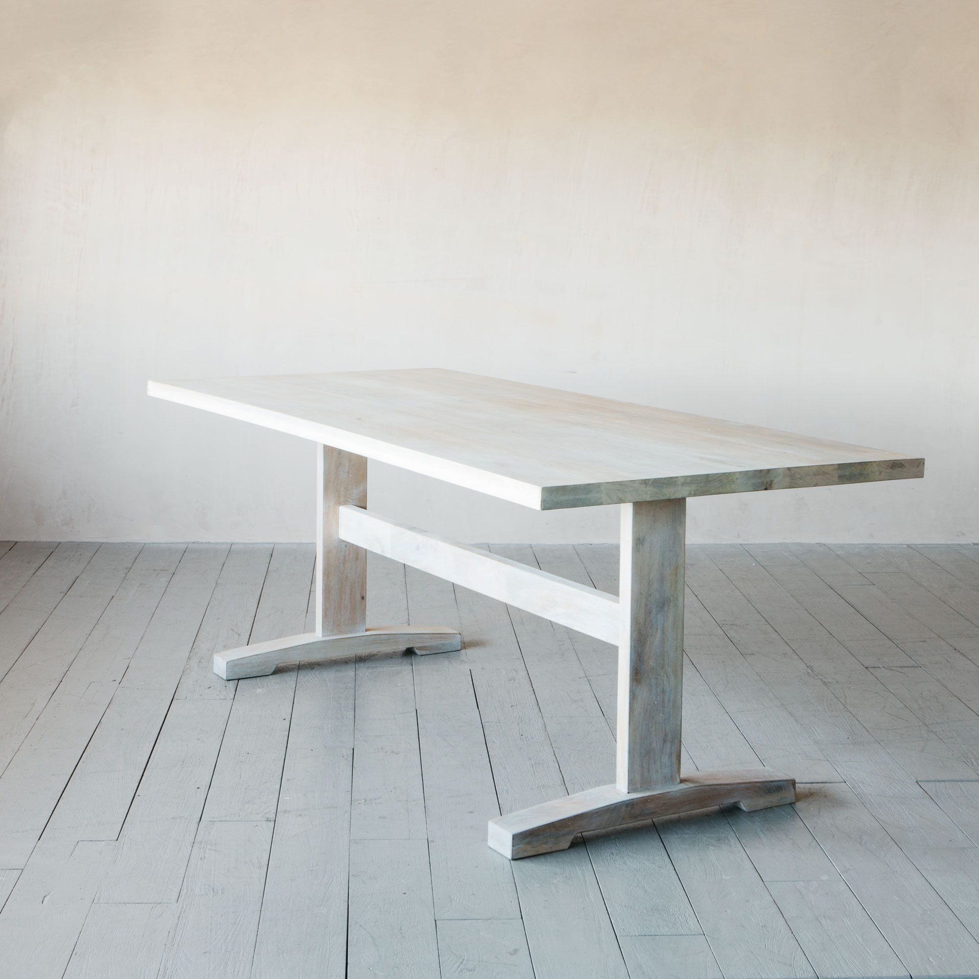 Abelline White Mango Wood Rectangular Dining Table