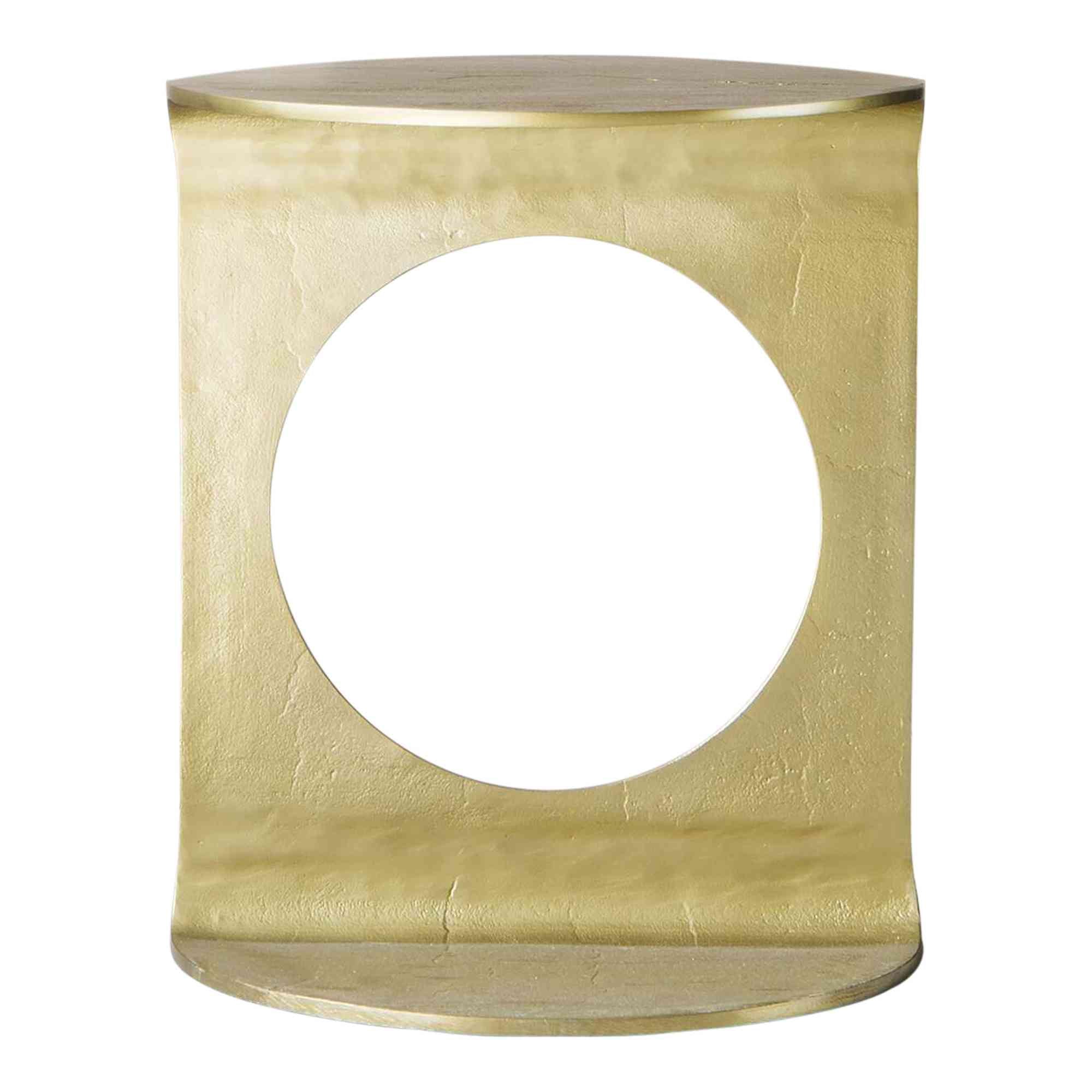 Gia Gold Aluminium Round Side Table