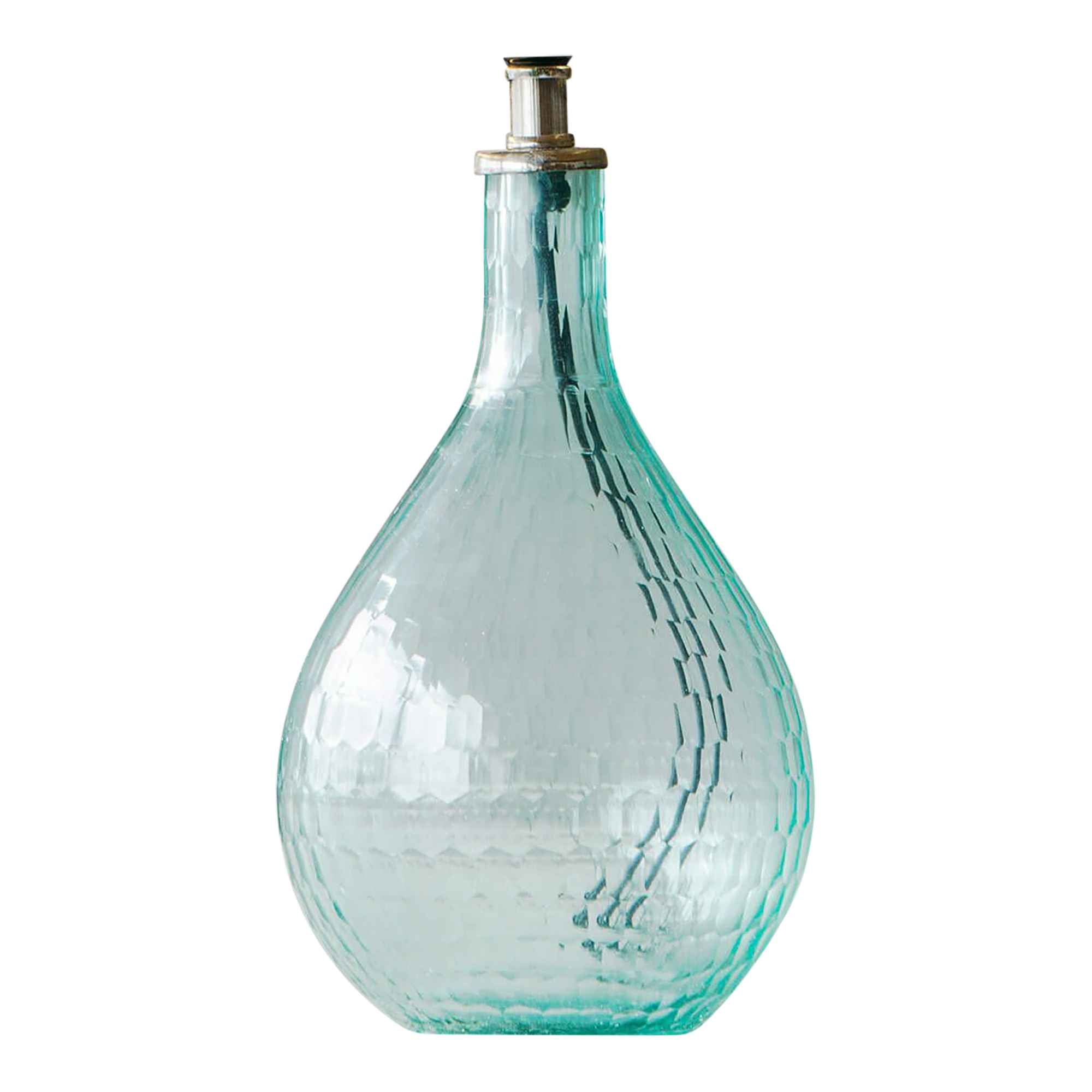 Sea Green Glass Honeycomb Lamp