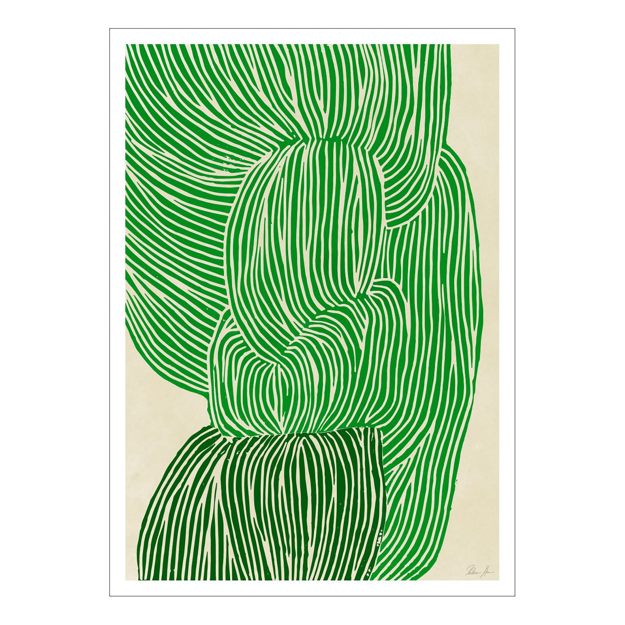 Green Ocean Print by Rebecca Hein