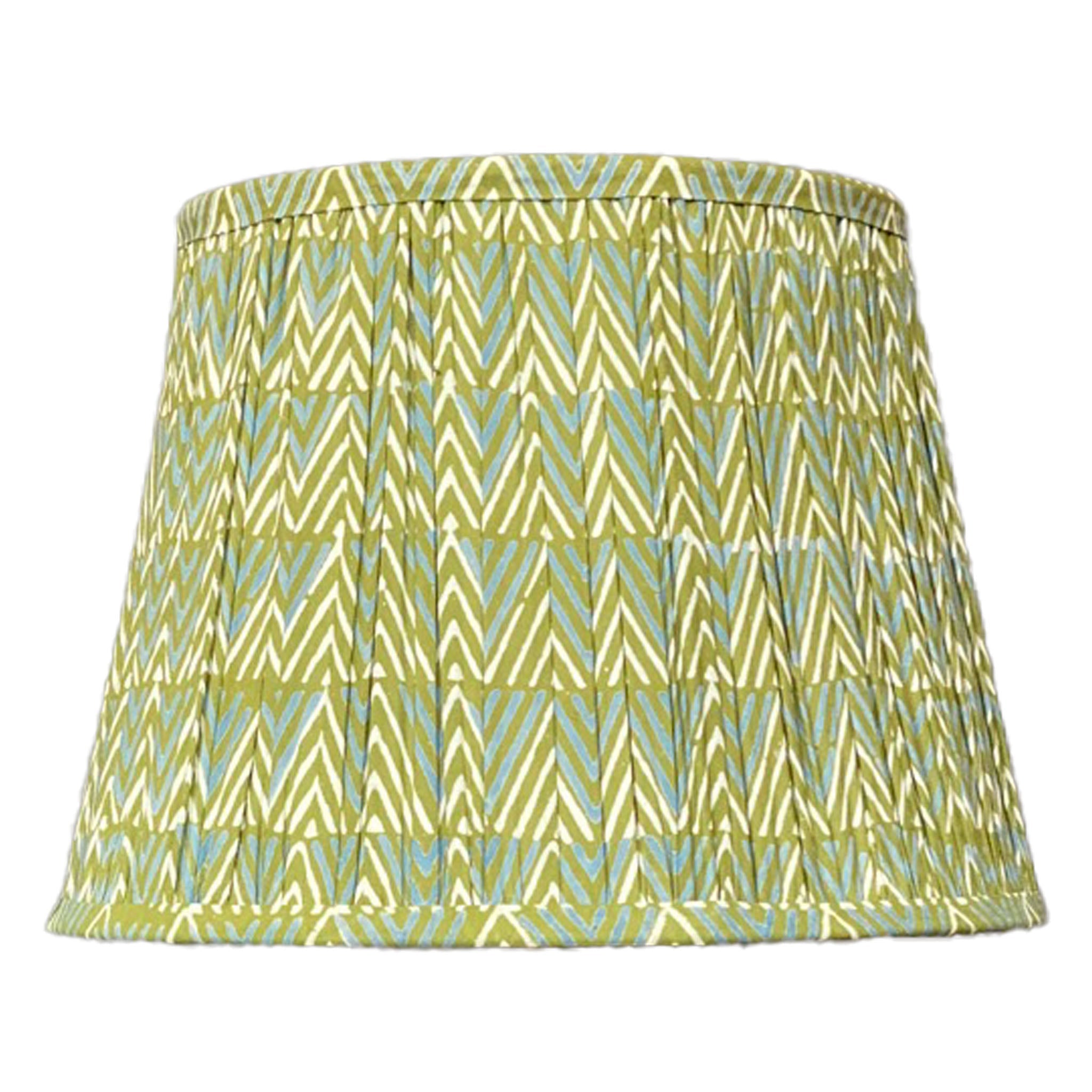 Green Chevron Cotton Lampshade