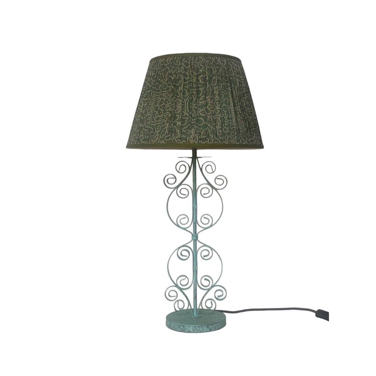 Manali Aqua Curly Table Lamp