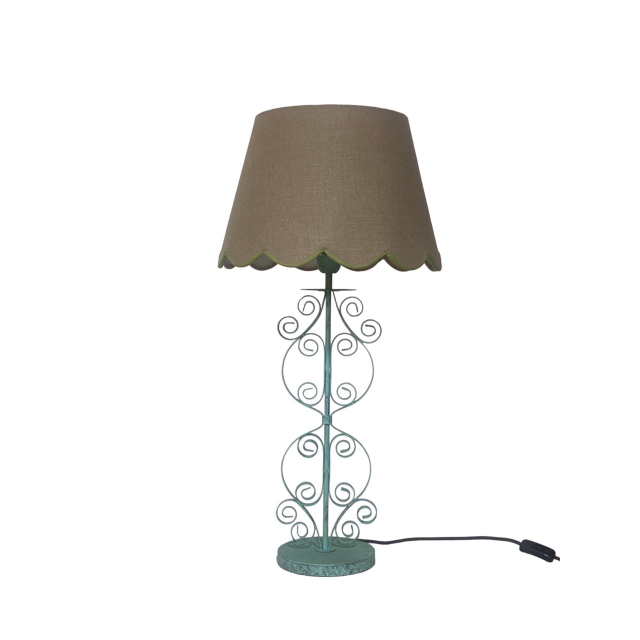 Manali Aqua Curly Table Lamp