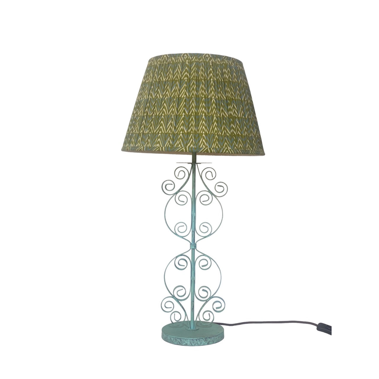 Manali Aqua Curly Table Lamp