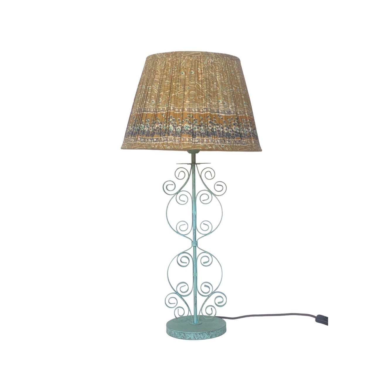 Manali Aqua Curly Table Lamp