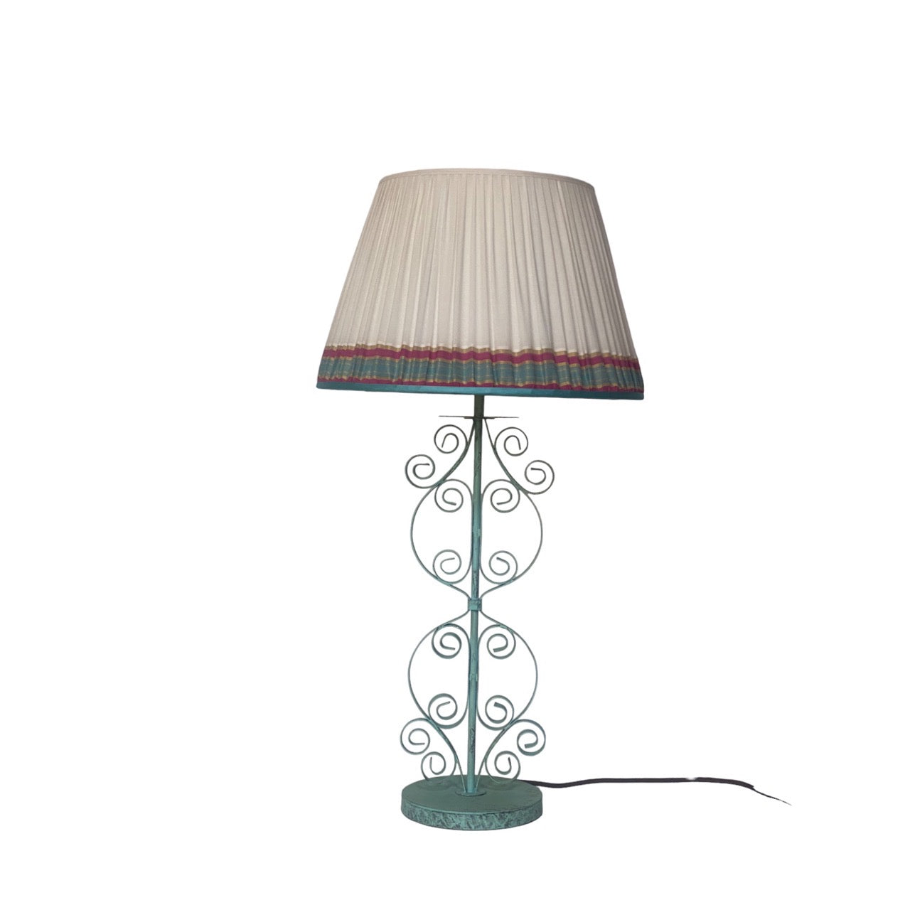 Manali Aqua Curly Table Lamp
