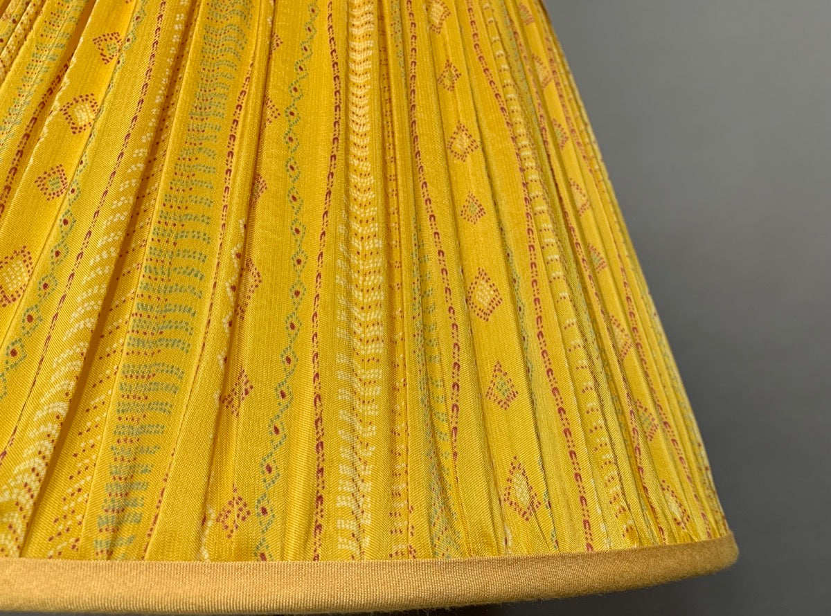 Yellow Wave Silk Lampshade