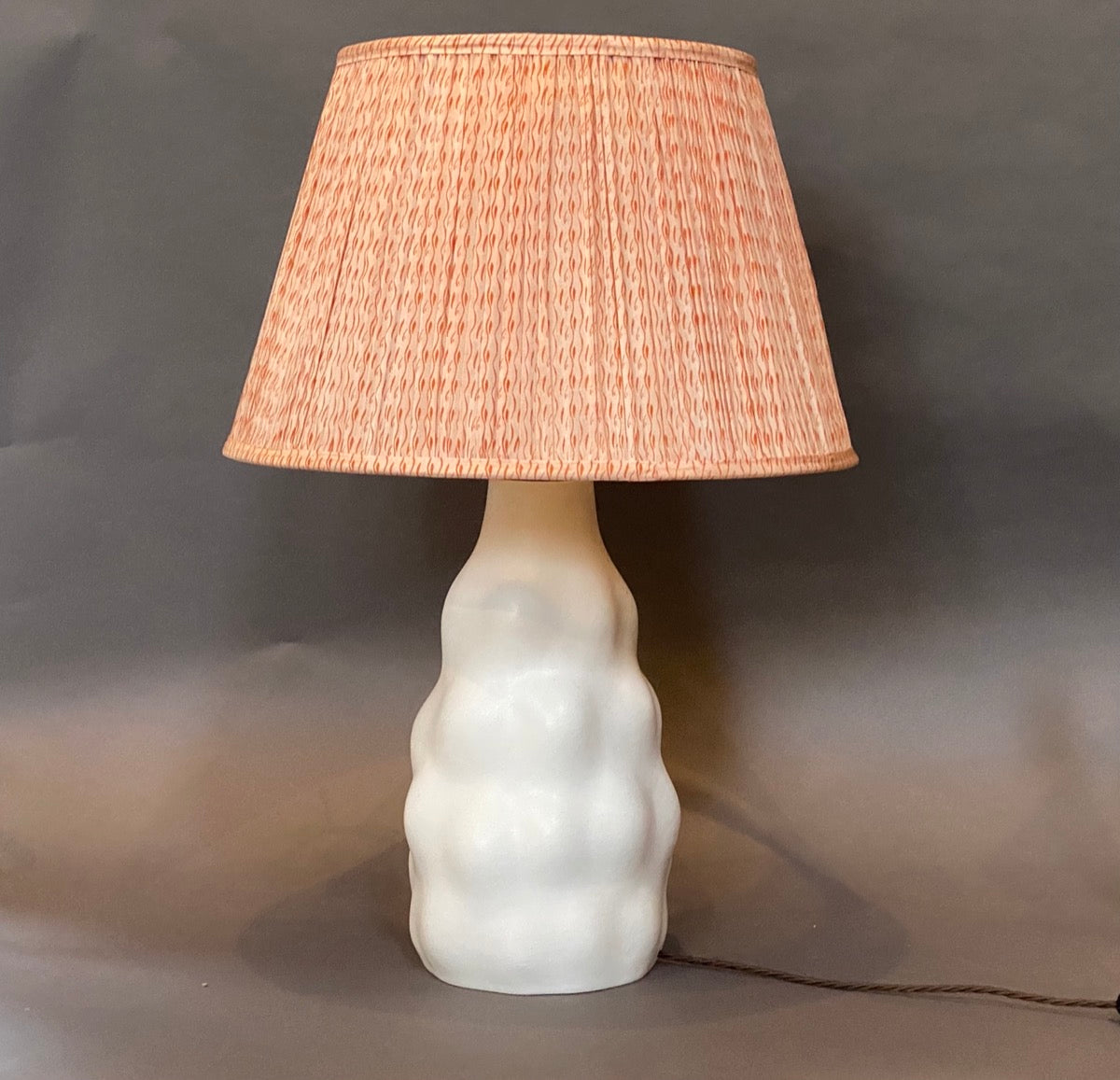 Orange Tadpole Silk Lampshade