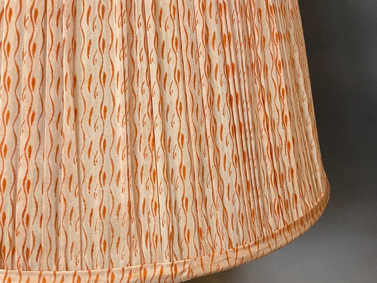 Orange Tadpole Silk Lampshade