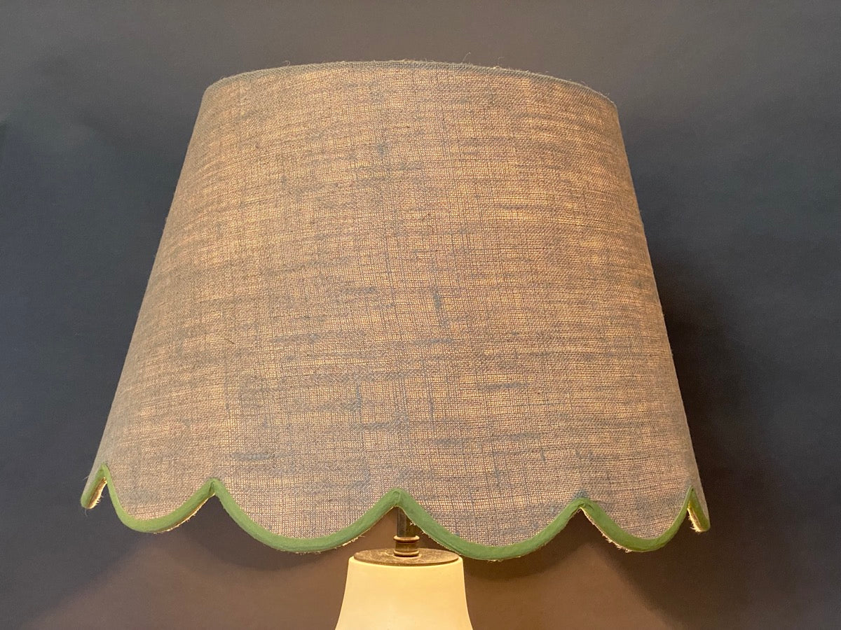 Lime Green Linen Scallop Lampshade