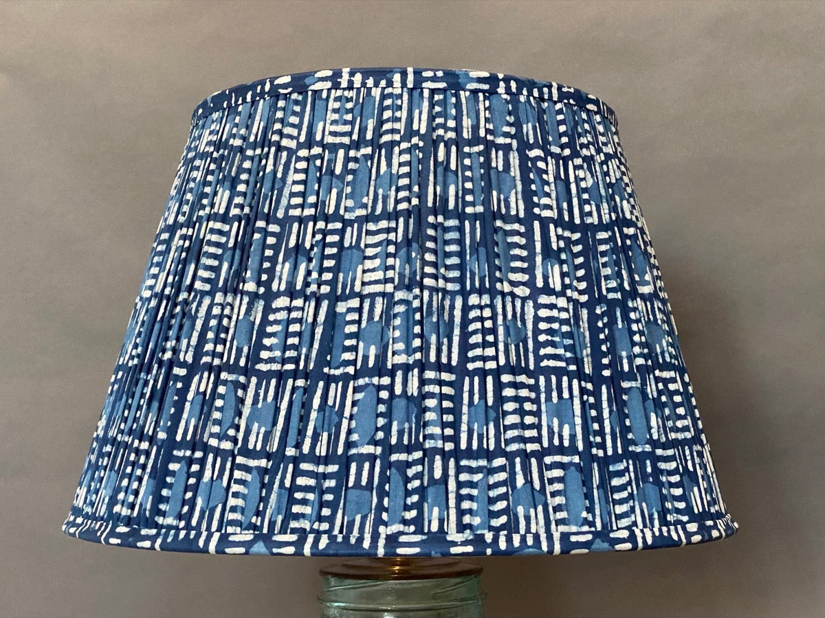 Indigo Brick Cotton Lampshade