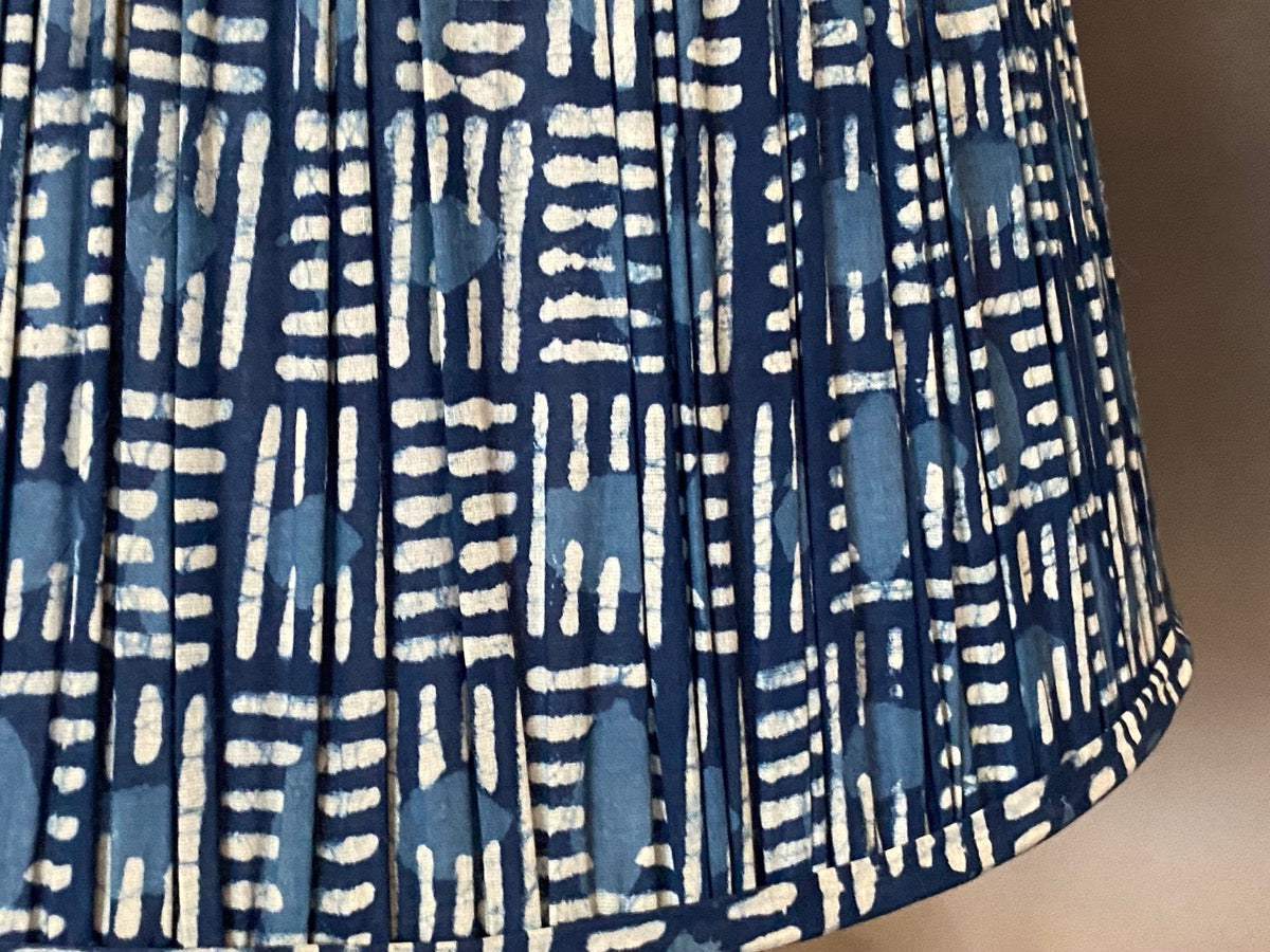 Indigo Brick Cotton Lampshade