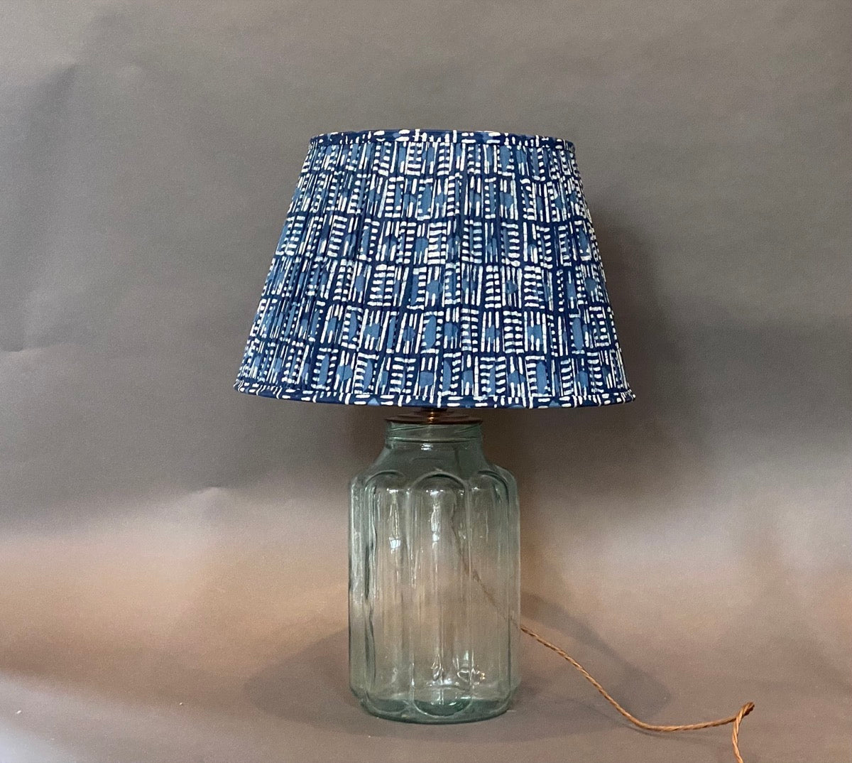 Indigo Brick Cotton Lampshade