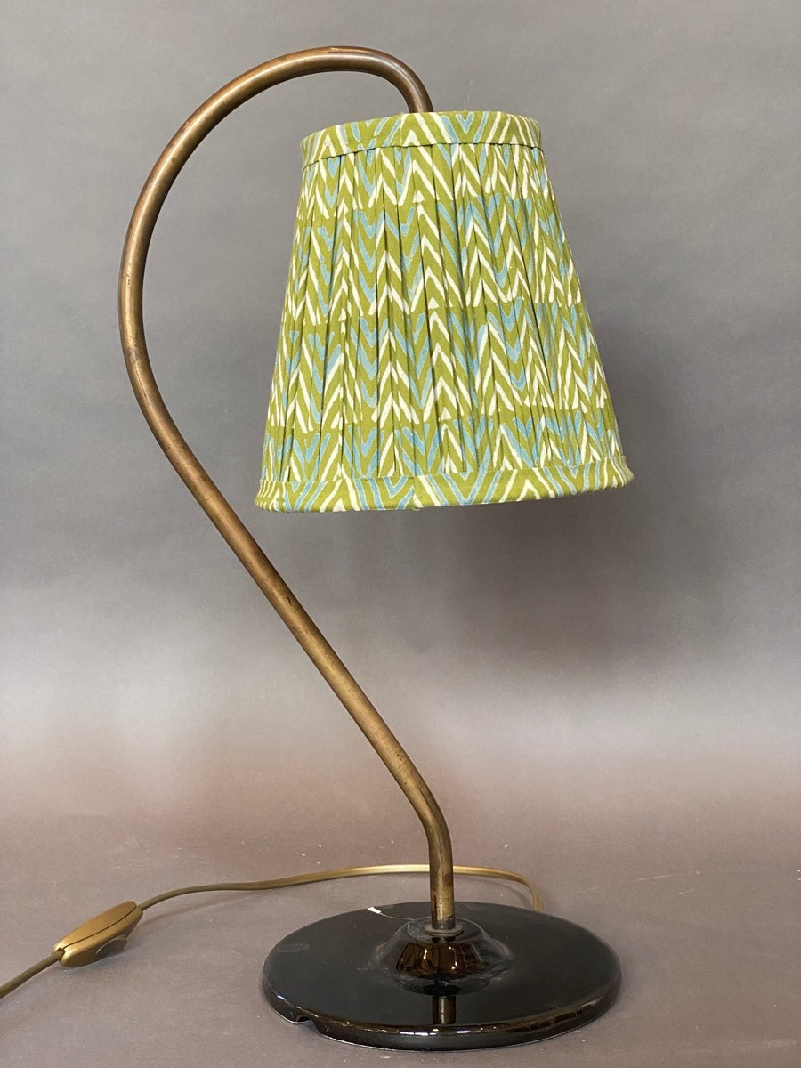 Green Chevron Cotton Lampshade