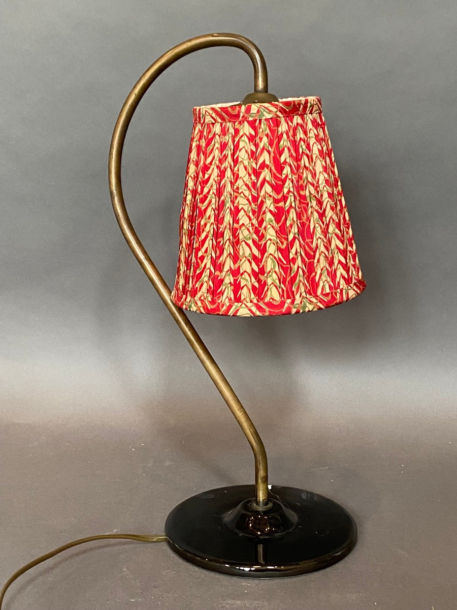 Red Chevron Silk Lampshade
