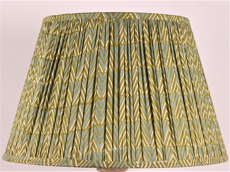 Green Chevron Cotton Lampshade