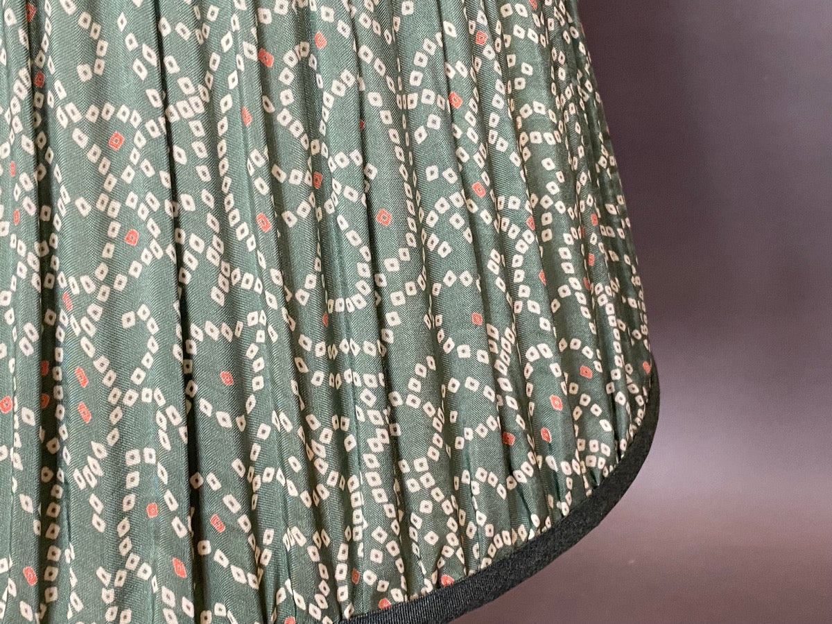 Teal Bandani silk lampshade