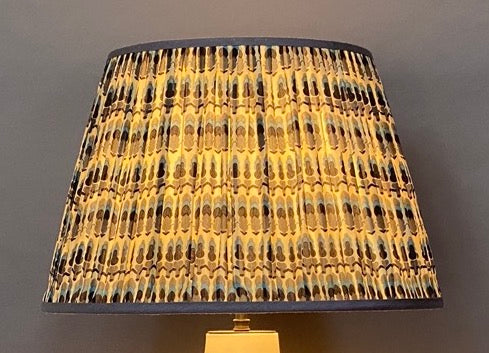 Black and Blue Silk Lampshade