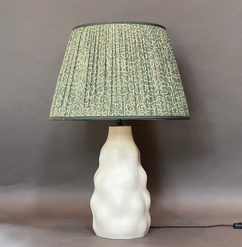 Teal Bandani silk lampshade