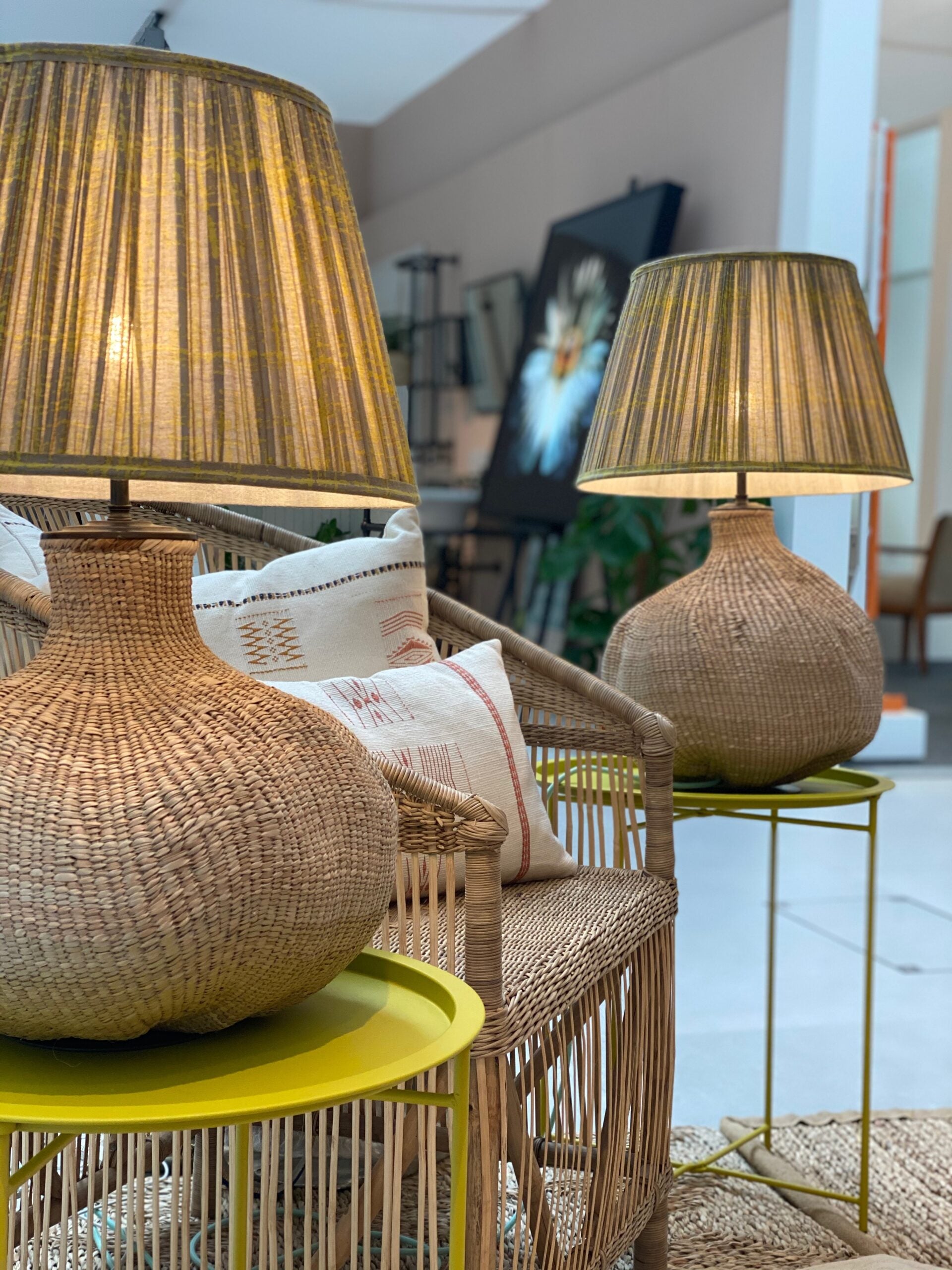 Bulawayo Palm Garlic Gourd Lamp Base