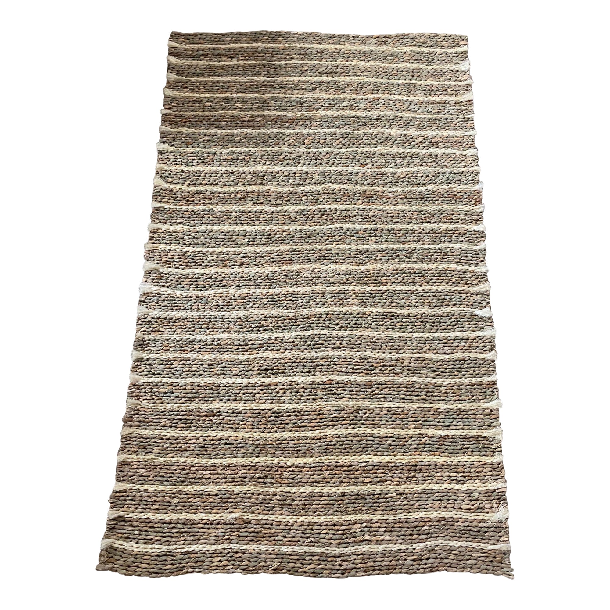 Stripes Seagrass Hall Runner Rug - Small