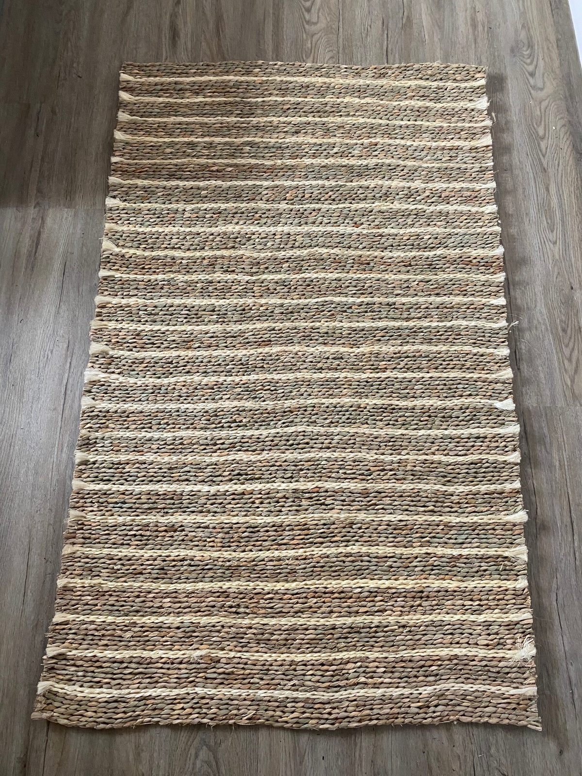 Stripes Seagrass Hall Runner Rug | 90 x 150cm