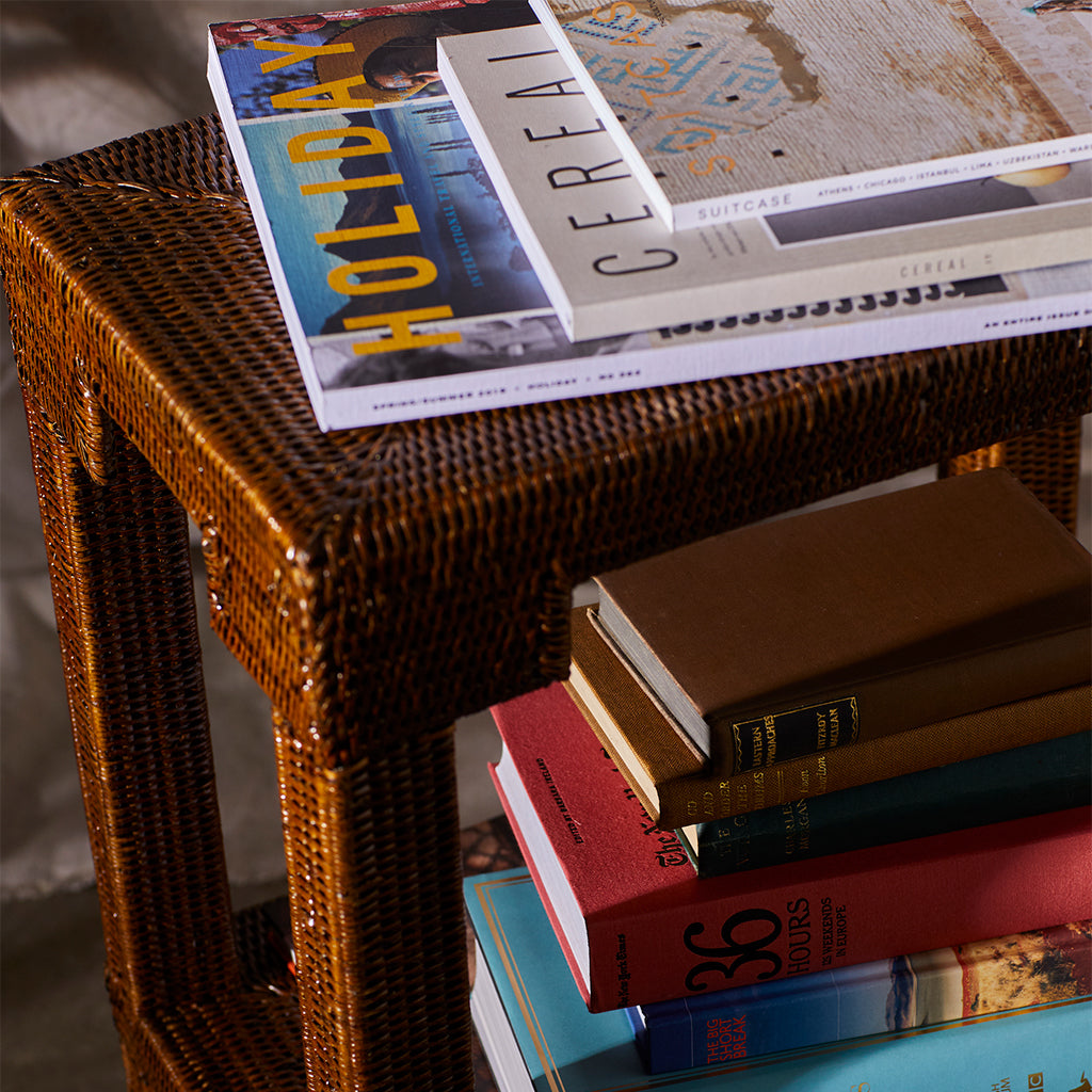 Katha Rattan Side Table | Brown