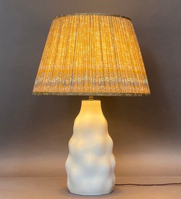 Khaki Peacock Silk Lampshade