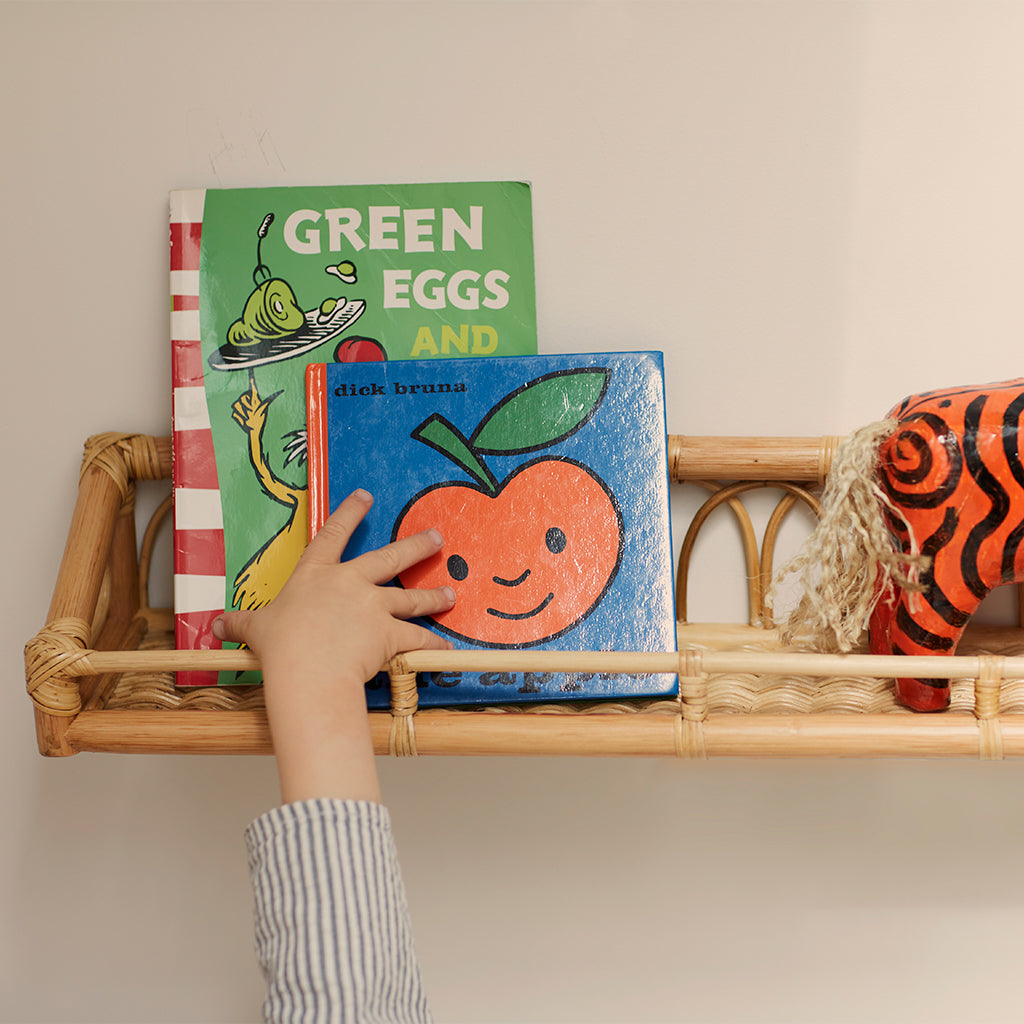 Kids Rattan Book Shelf