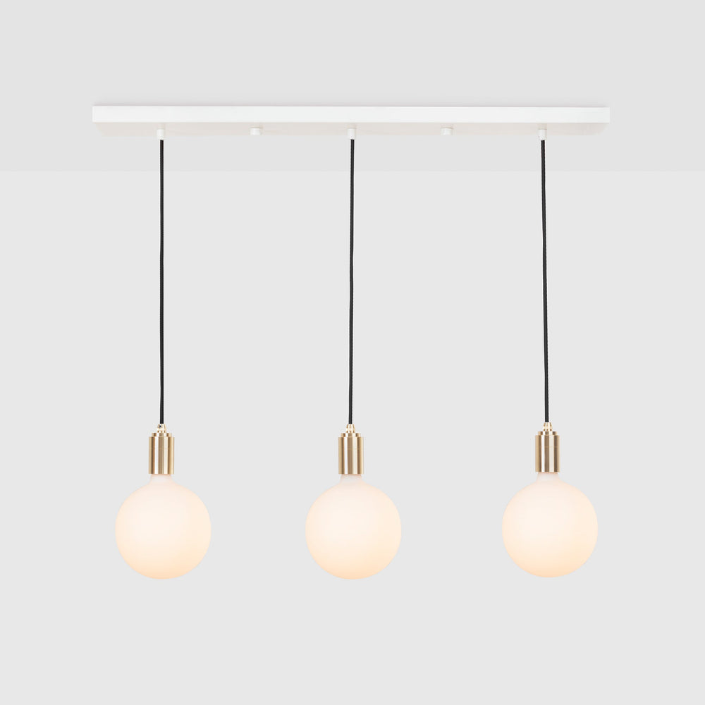 Linear Triple Pendant with Brass